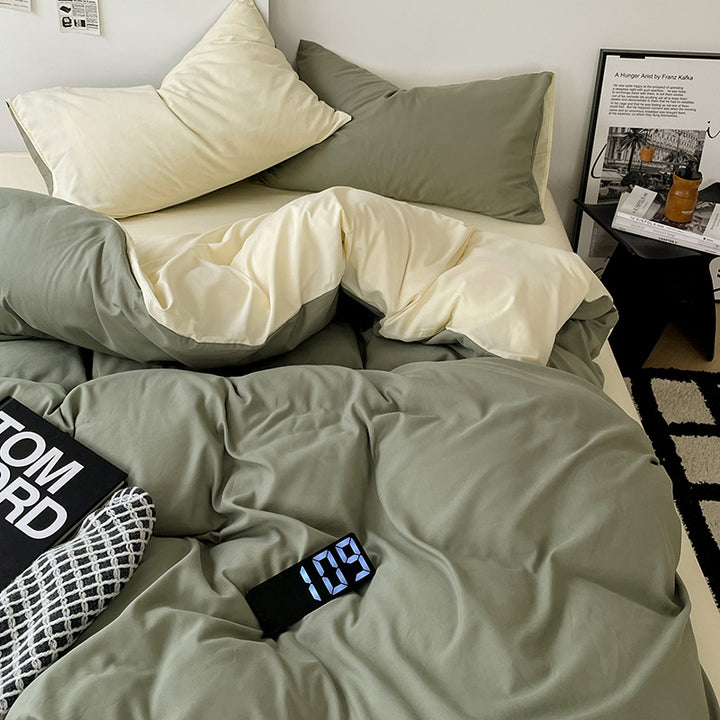 Checked Pattern Duvet Cover Set