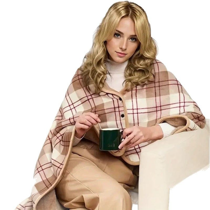 Women's stylish throw blanket with button closure Stornfield