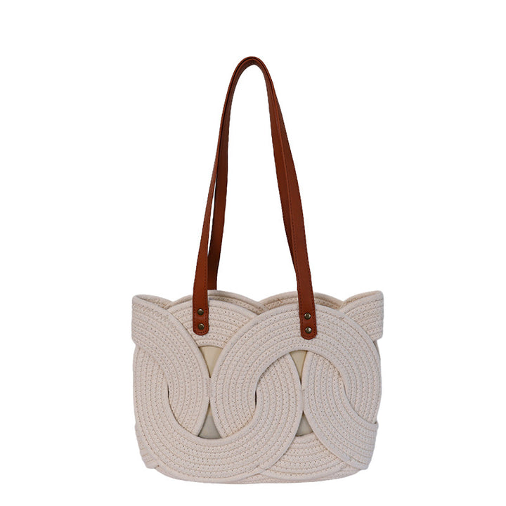 Designer shopping bag with decorative woven pattern Stornfield