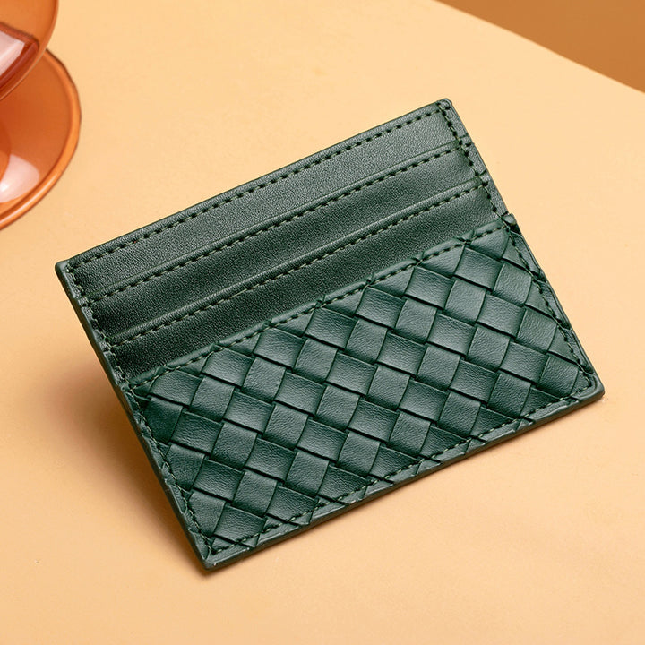 Woven Leather Card Holder Stornfield