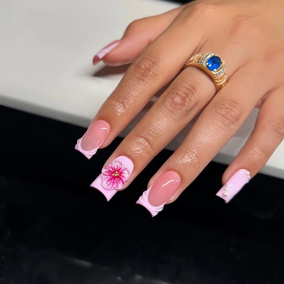 Decorative Floral Press-On Nail Extensions Stornfield