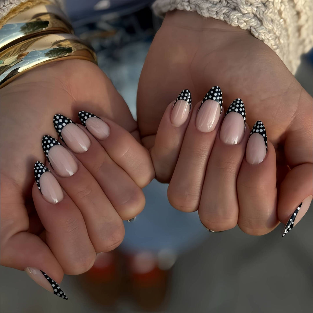 Artistic French Tip Press-On Nails Set Stornfield
