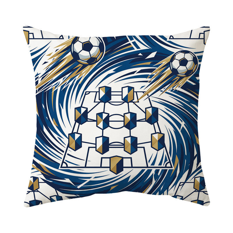 Modern Symmetric Geometric Square Throw Pillow Cover