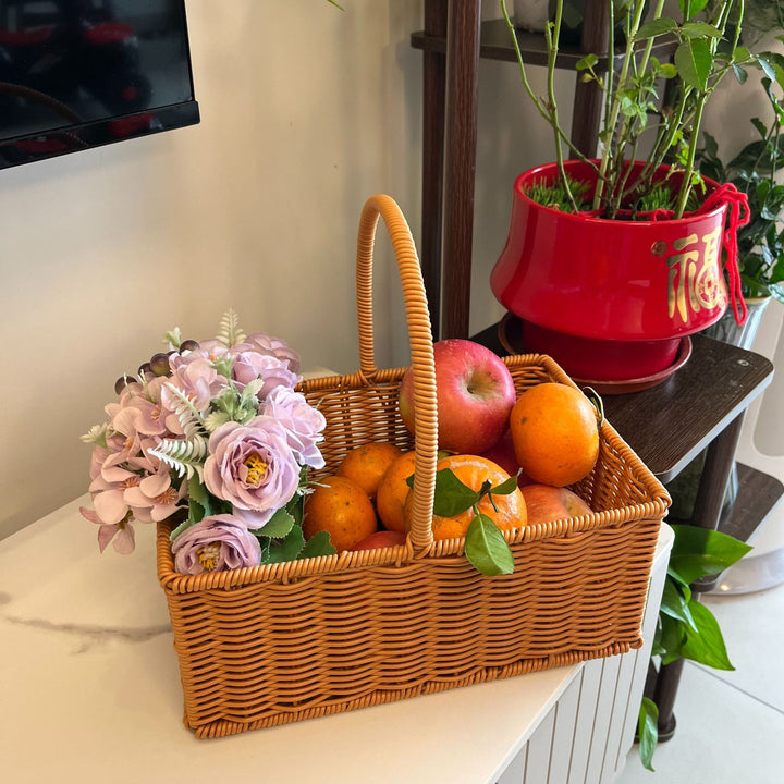 Women Handwoven Basket with Elegant Handle Stornfield