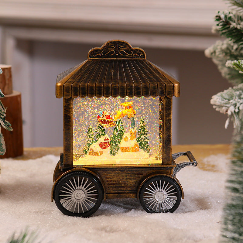 Decorative light lantern with snow globe Stornfield