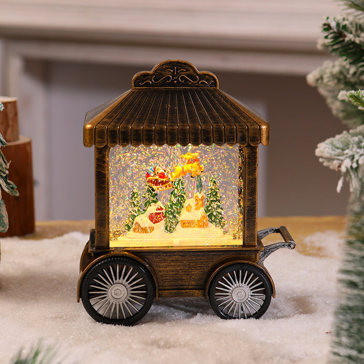 Decorative light lantern with snow globe Stornfield