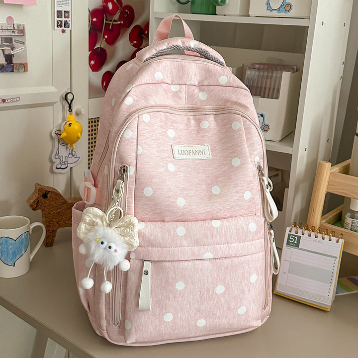 Stylish Polka Dot Patterned Backpack Stornfield
