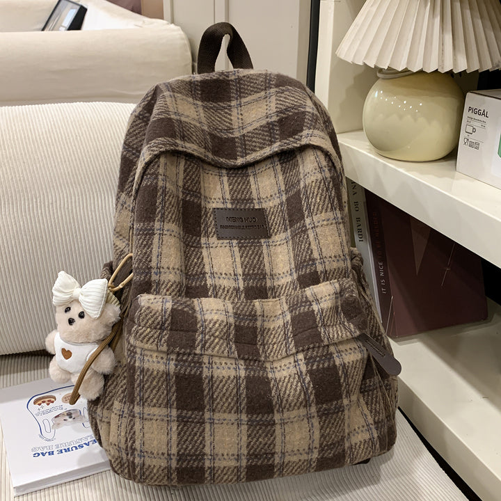 Cozy Plaid Backpack Stornfield