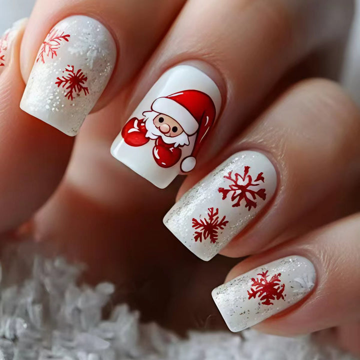 Artificial nails with festive Christmas design Stornfield
