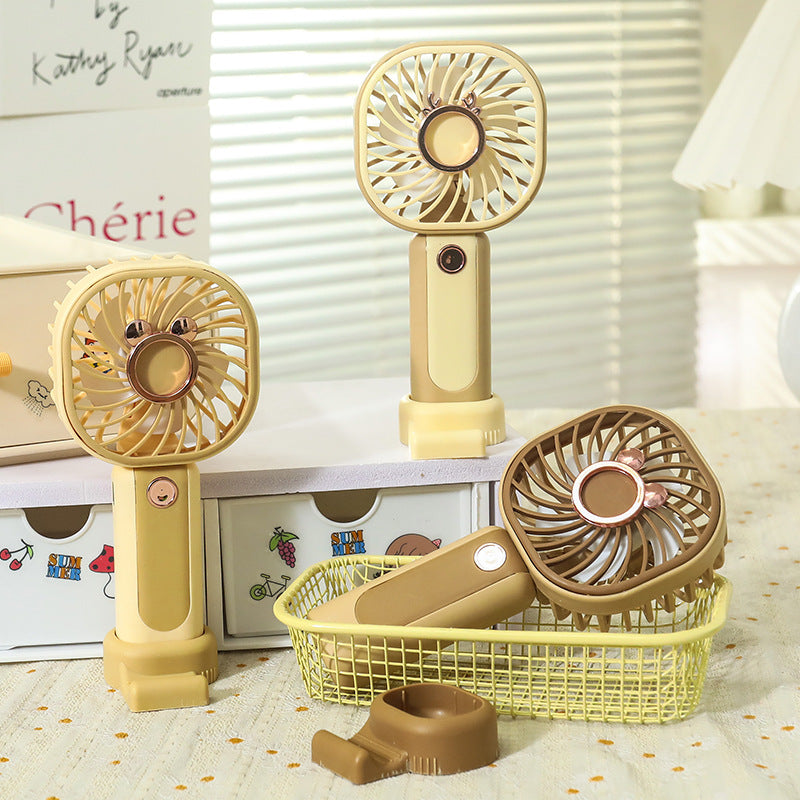 Ladies portable USB hand fan with ergonomic design and integrated LED lighting Stornfield