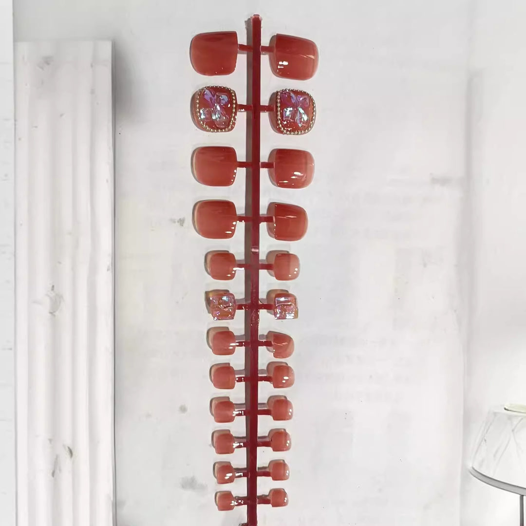 Decorative Diamond-Accent Press-On Nail Set Stornfield