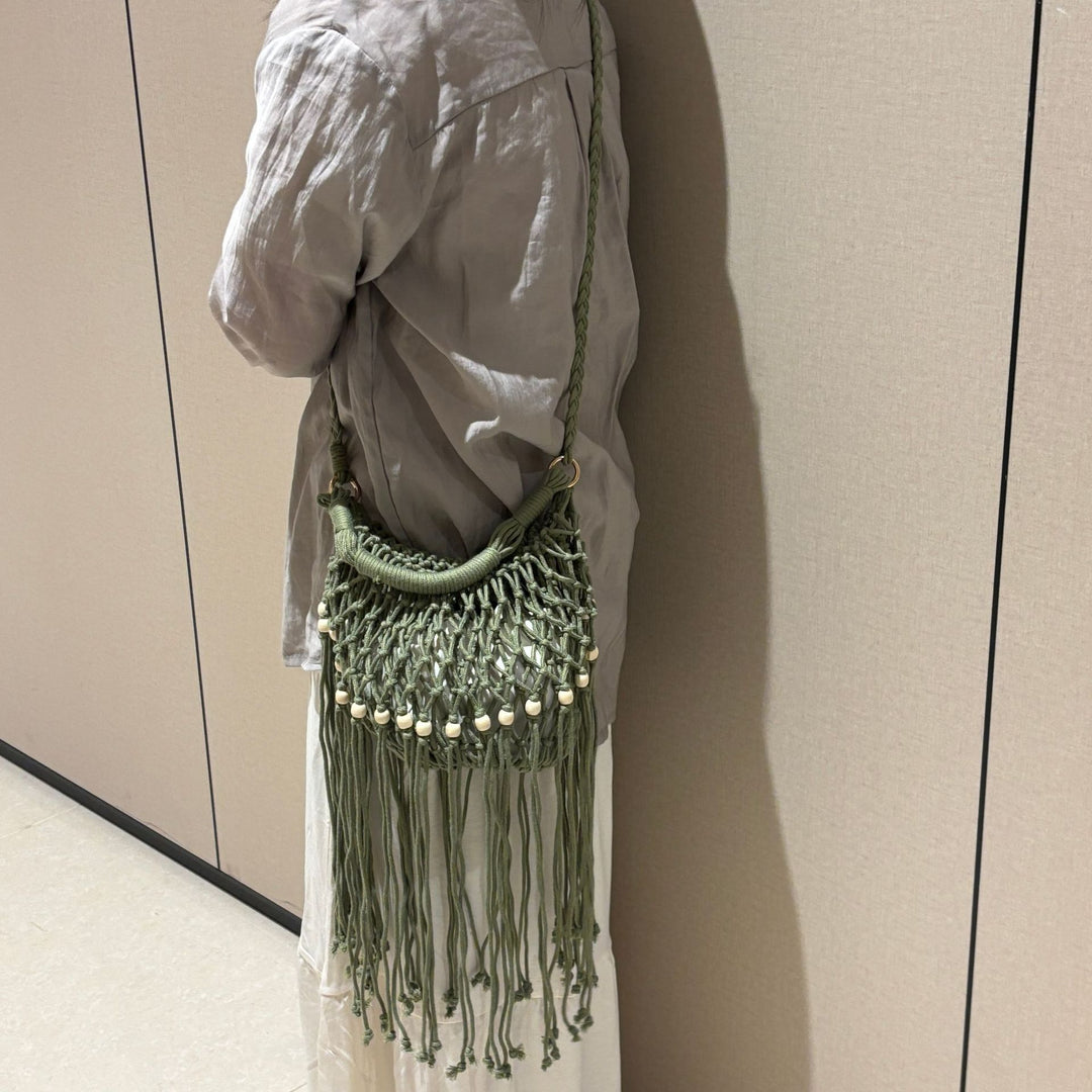 Artisanal macramé shoulder bag Stornfield