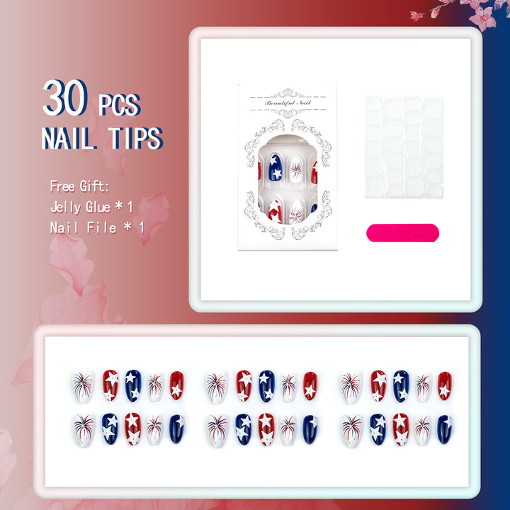 Thematic Patriotic Press-On Nail Set