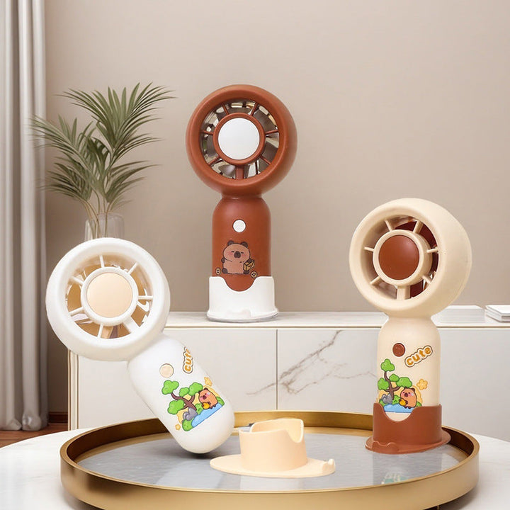 Women Handheld Mini-Fan with USB Charging Function and Ergonomic Design Stornfield