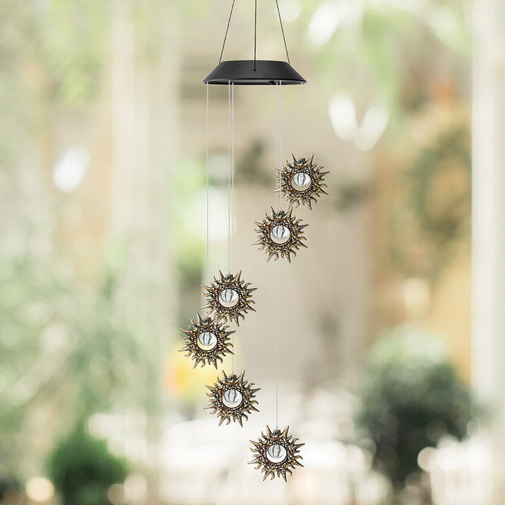 Decorative Hanging Star Wind Chime With Brass Stars And Tubular Aluminum Chimes Stornfield