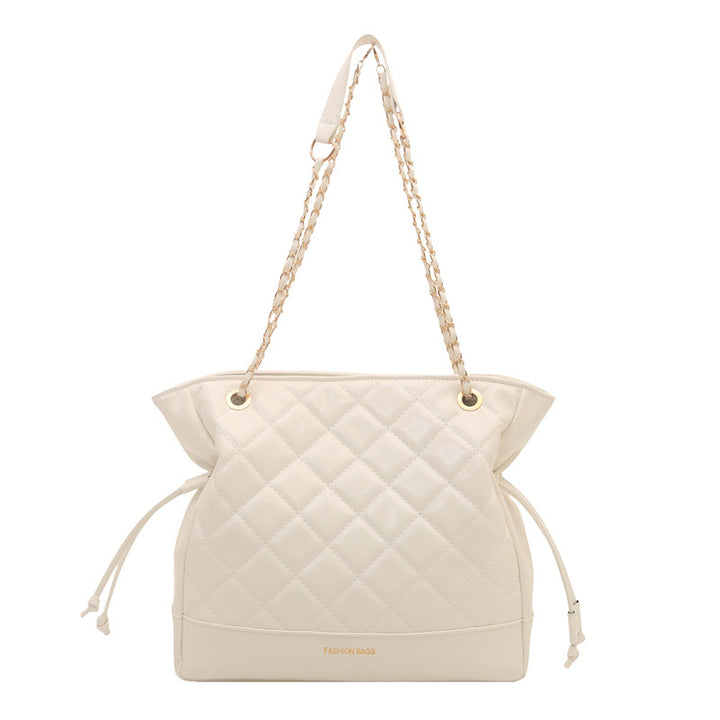Quilted Faux Leather Tote Bag