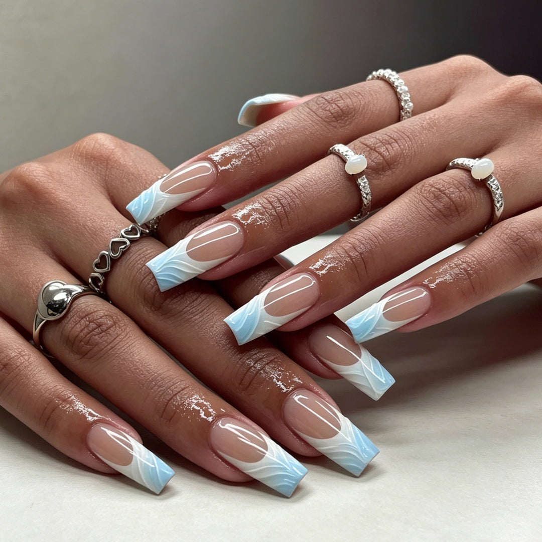 Artistic Water-Inspired Nail Enhancements Stornfield