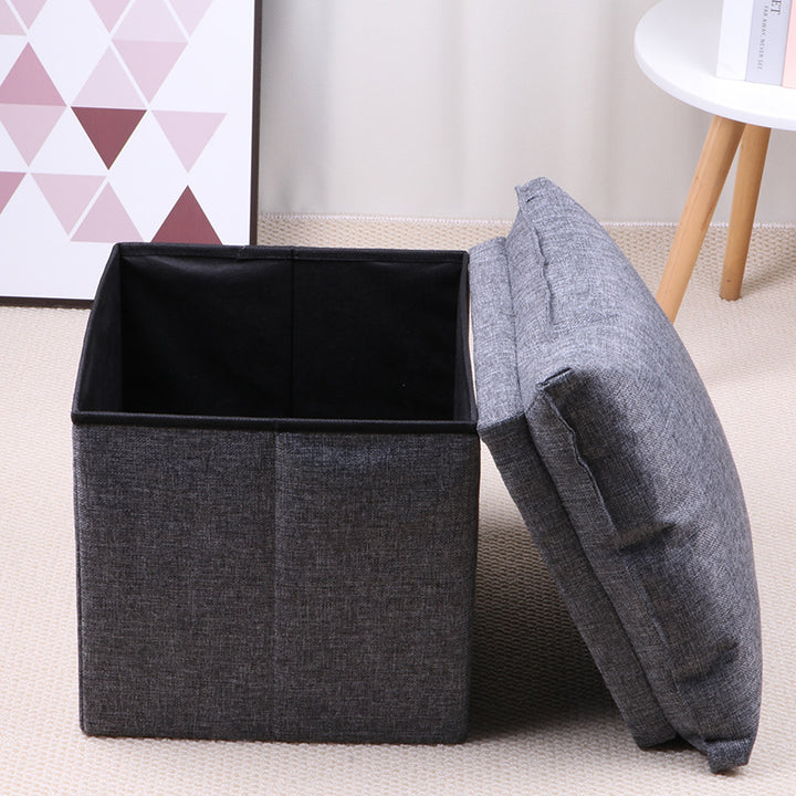 Plush Square Storage Stool Stornfield