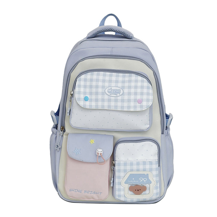 Multi-Pocket Travel Backpack with Cute Character Accents Stornfield