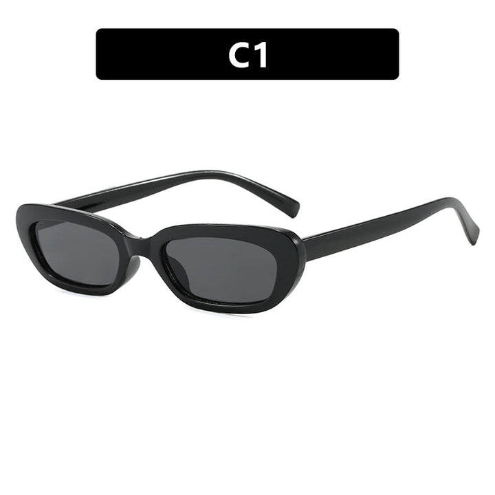 Women's trendy cat-eye sunglasses with transparent plastic frame and UV protection Stornfield