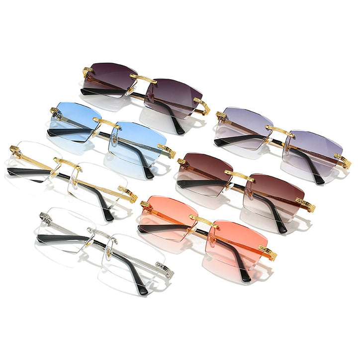 Ladies exclusive geometric sunglasses with luxury metal frame and polarized lenses Stornfield