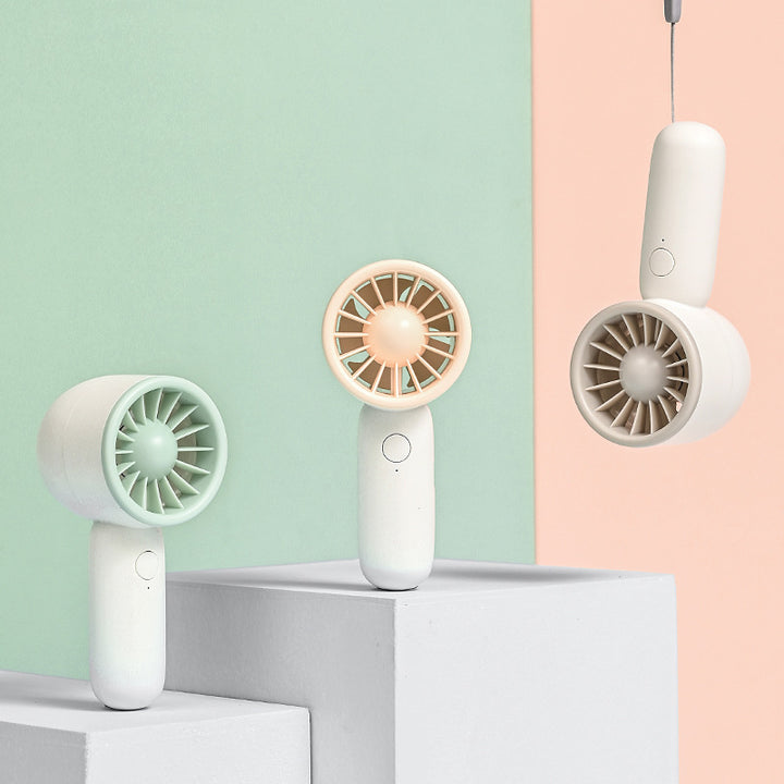 Unisex portable hand fan with closed turbine fan, quiet operation and rechargeable battery Stornfield