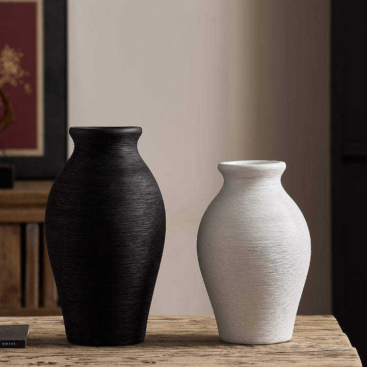 Elegant ceramic vase with textured design Stornfield