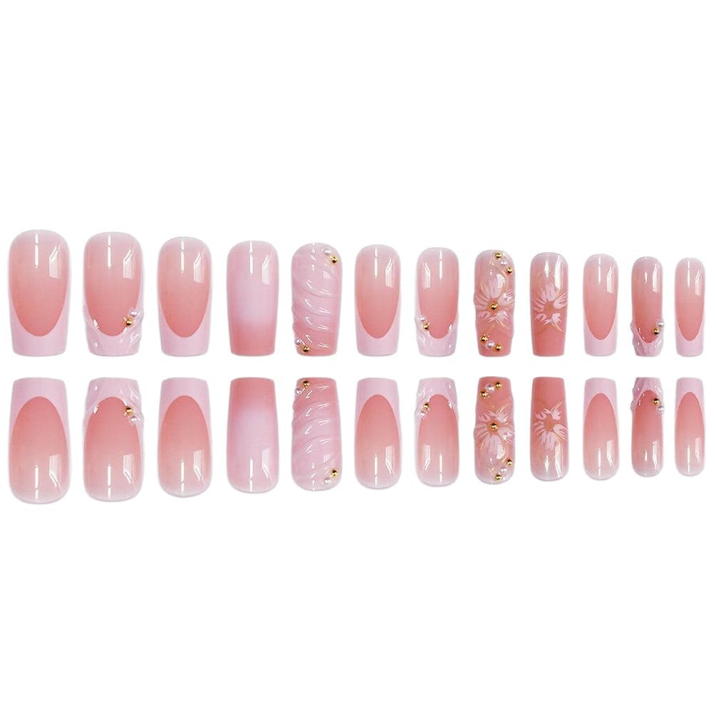 Artistic Floral Press-On Nail Extensions Stornfield