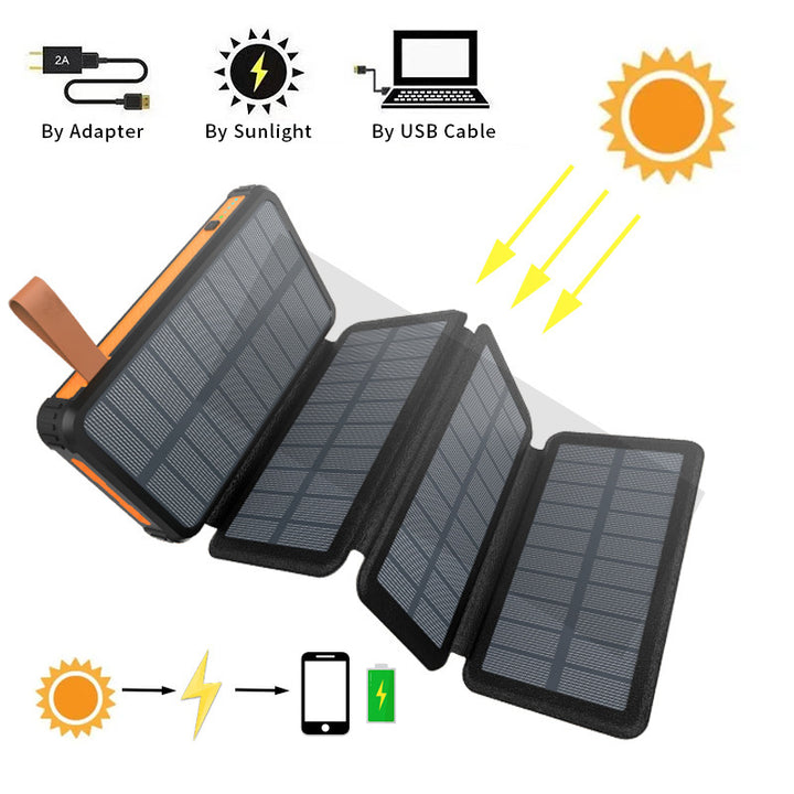 High-performance solar power bank with multi-charging options Stornfield