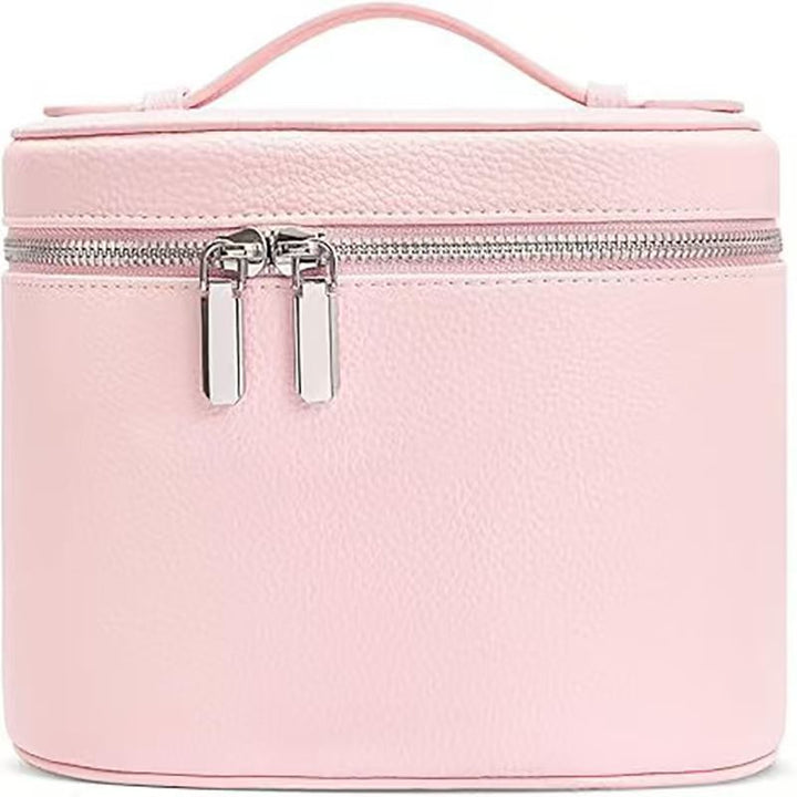 Cosmetic bag with practical carrying handle and double zipper Stornfield