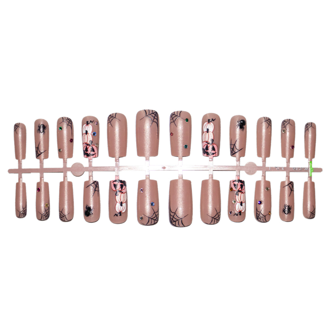 Seasonal Halloween-Inspired Acrylic Nail Art Set