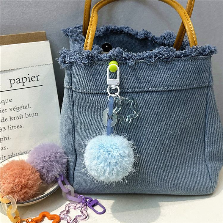 Cute Fuzzy Pom-Pom Keychain Stornfield