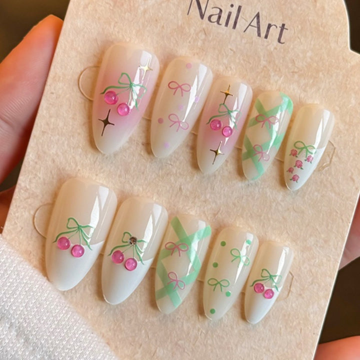 Elegant Floral Art Press-On Nail Set Stornfield