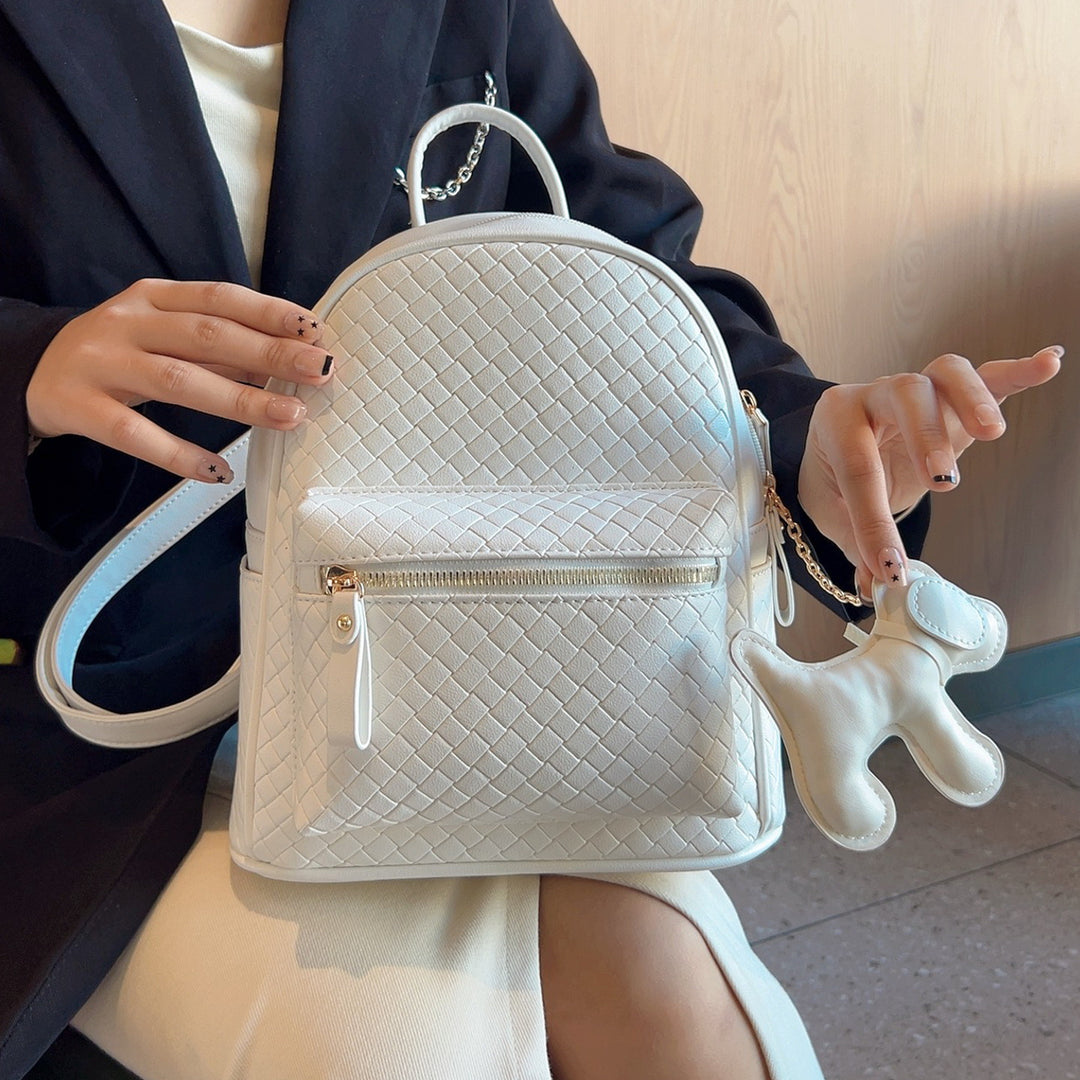 Woven Leather Mini Backpack Stornfield