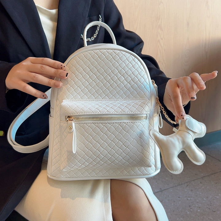 Woven Leather Mini Backpack Stornfield