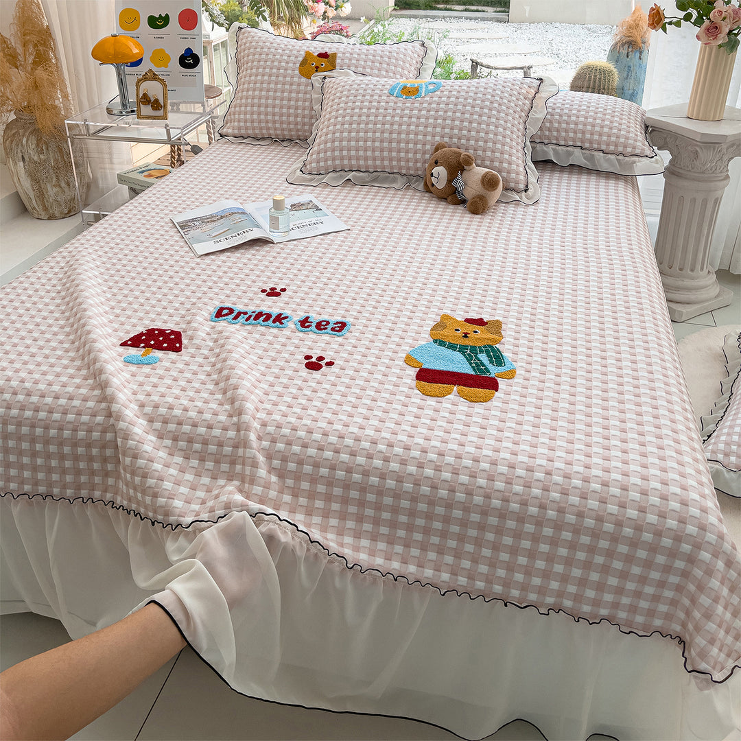 Women's cuddly blanket with playful panda motif and high-quality cotton surface Stornfield