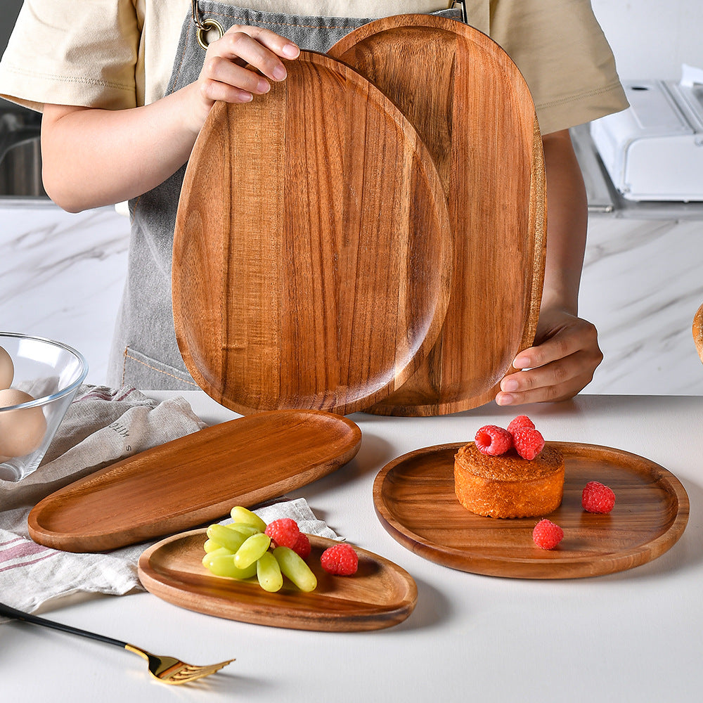 Elegant wooden serving platter with ergonomic design Stornfield