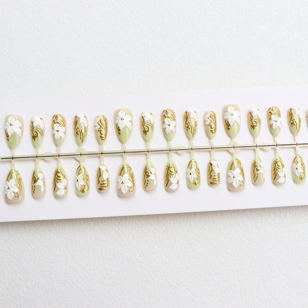 Decorative Floral Press-On Nail Set Stornfield 1788497824
