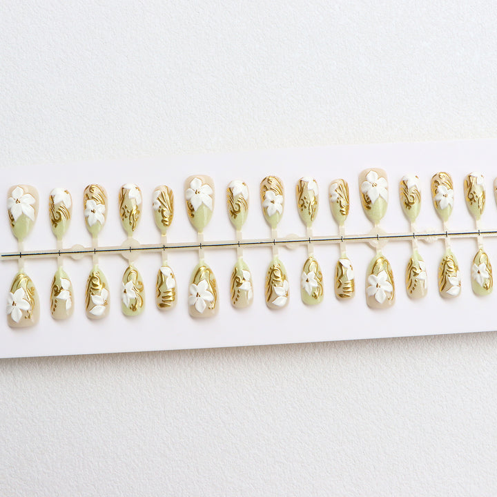 Decorative Floral Press-On Nail Set Stornfield 1788497824