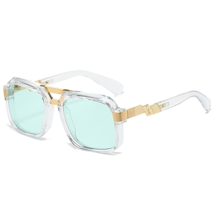 Oversized Square Sunglasses with Metallic Detailing Stornfield