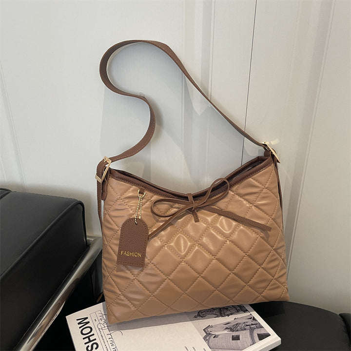Quilted Leather Hobo Bag