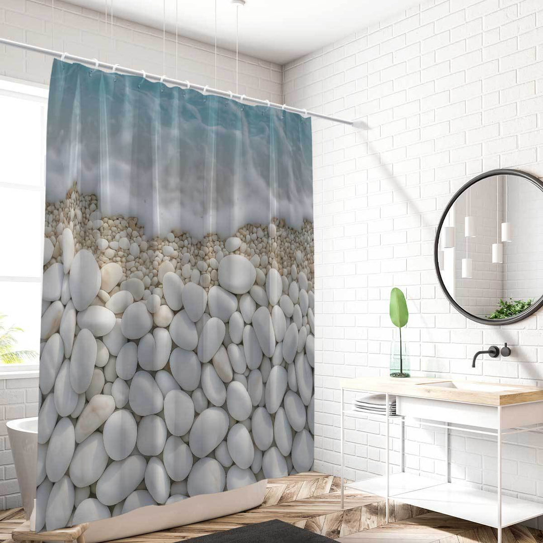 Coastal-Inspired Artistic Shower Curtain Stornfield
