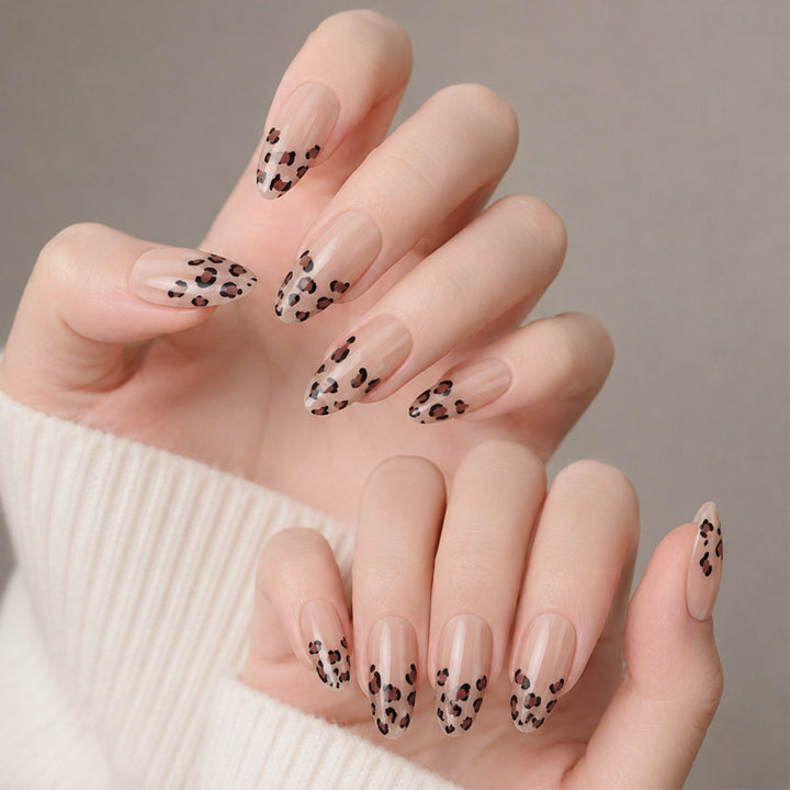 Artistic Leopard-Patterned Press-On Nails Stornfield