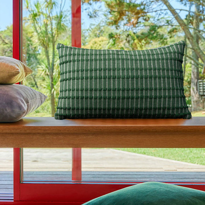 Cotton cushion duo with handwoven texture and hidden zipper Stornfield