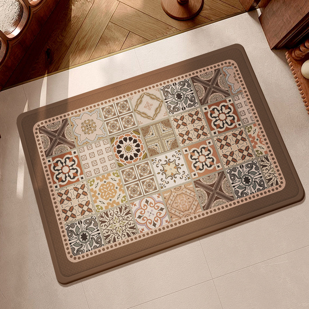 Textured Multi-colored Kitchen Mat