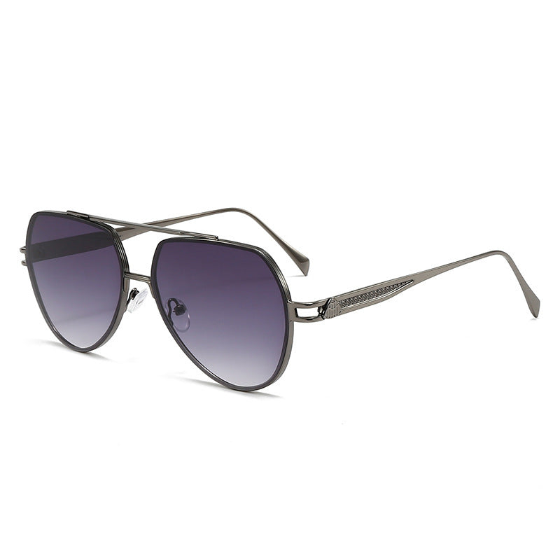 Women's designer sunglasses in a stylish, curved metal frame Stornfield