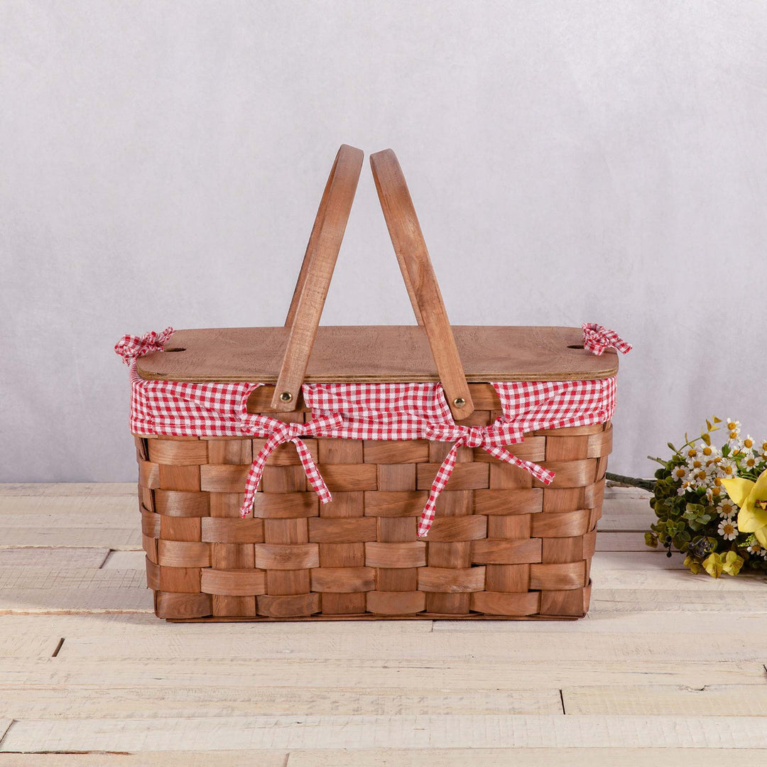 Women's basket with beautiful checked fabric lining Stornfield