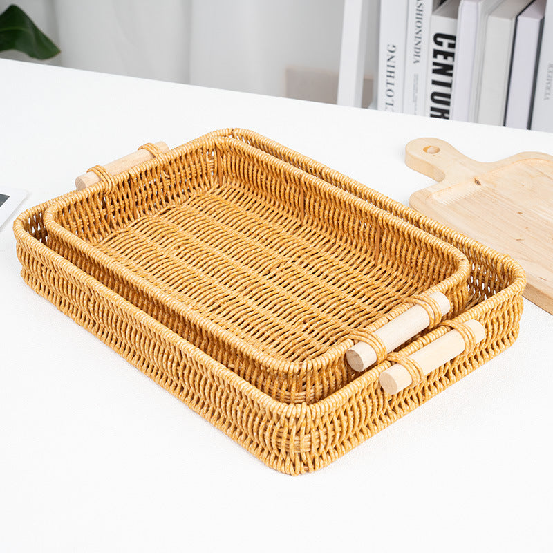 Handwoven Rectangular Serving Tray Stornfield