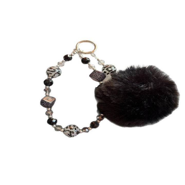 Playful Faux Fur Pom Pom Keychain Stornfield
