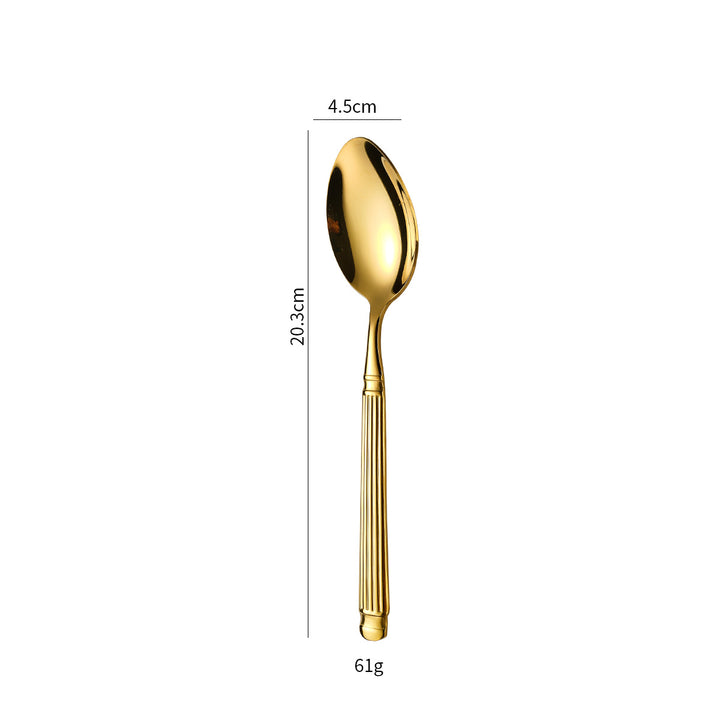 Elegant dessert spoon with exclusive surface design Stornfield